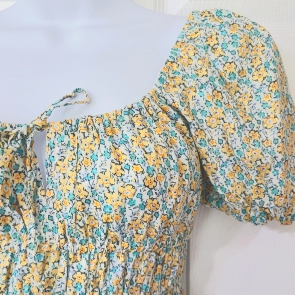 Faithfull the Brand Terina Midi Dress in Sabinosa Floral Print Cottage Inspired - Picture 6 of 7